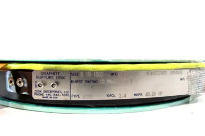 NEW ZOOK ENTERPRISES CF180664 GRAPHITE RUPTURE DISC 8" 4037490 3054036