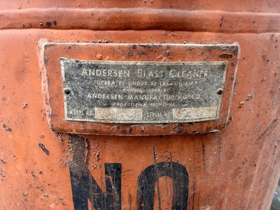 Used ANDERSON SAND BLASTER B410-64 Blast Cleaning Michigan US | Miedema Asset Management Group #1414304