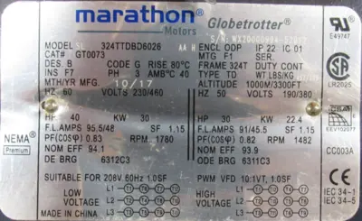 NEW MARATHON ELECTRIC GT0073