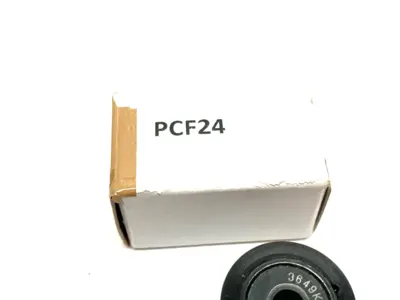 PCF24 | 3649K12 Ultra-Quiet Threaded Track Roller, Urethane Coat. 1" Dia 1/2" Wide - New – Open box
