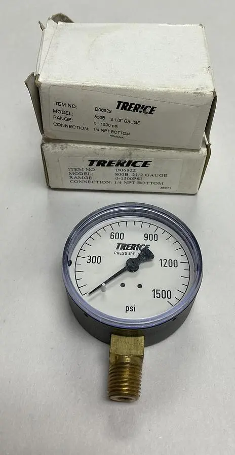 New | in-Stock TRERICE D06922 Universal Pressure Meters Ohio US | Surplus Asset Holdings #1234526