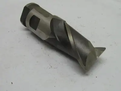 8-E 2" Right Hand 2 Flute HSS 3" Cut End mill 2" combination shank