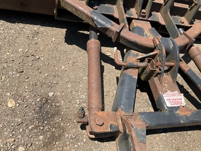 Boss 8’ straight blade snowplow, poly face, bolted on metal cutting edge. Spring trip, hydraulic ang...