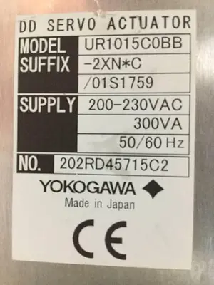 Used YOKOGAWA UR1015C0BB-2XN.C 01S1759 Rotary Actuators Michigan US | Ideal Machinery #1260193