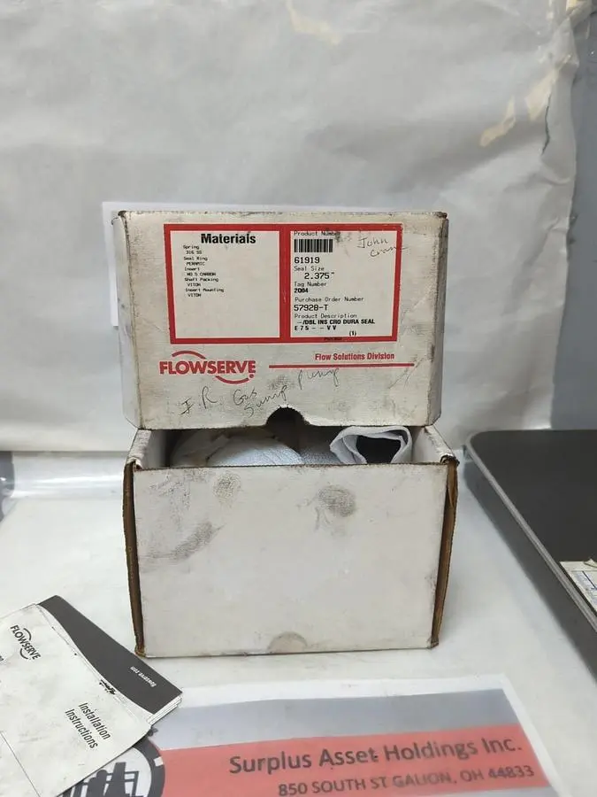 New | in-Stock FLOWSERVE DBL INS CRO DURA SEAL E75 VV Industrial Controls Ohio US | Surplus Asset Holdings #1241693