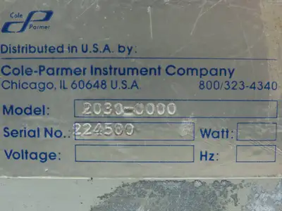 Cole Parmer 2030-0000 Linear Flatbed Chart Recorder 2 Channel Thermocouple Volt