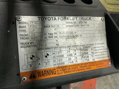 USED TOYOTA 7FGCU25