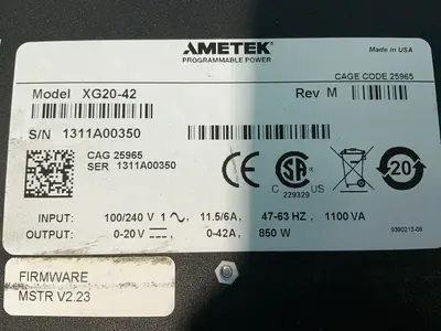 Used AMETEK XG2042 Single Output Power Supplies Ohio US | HGR 24 #1463425