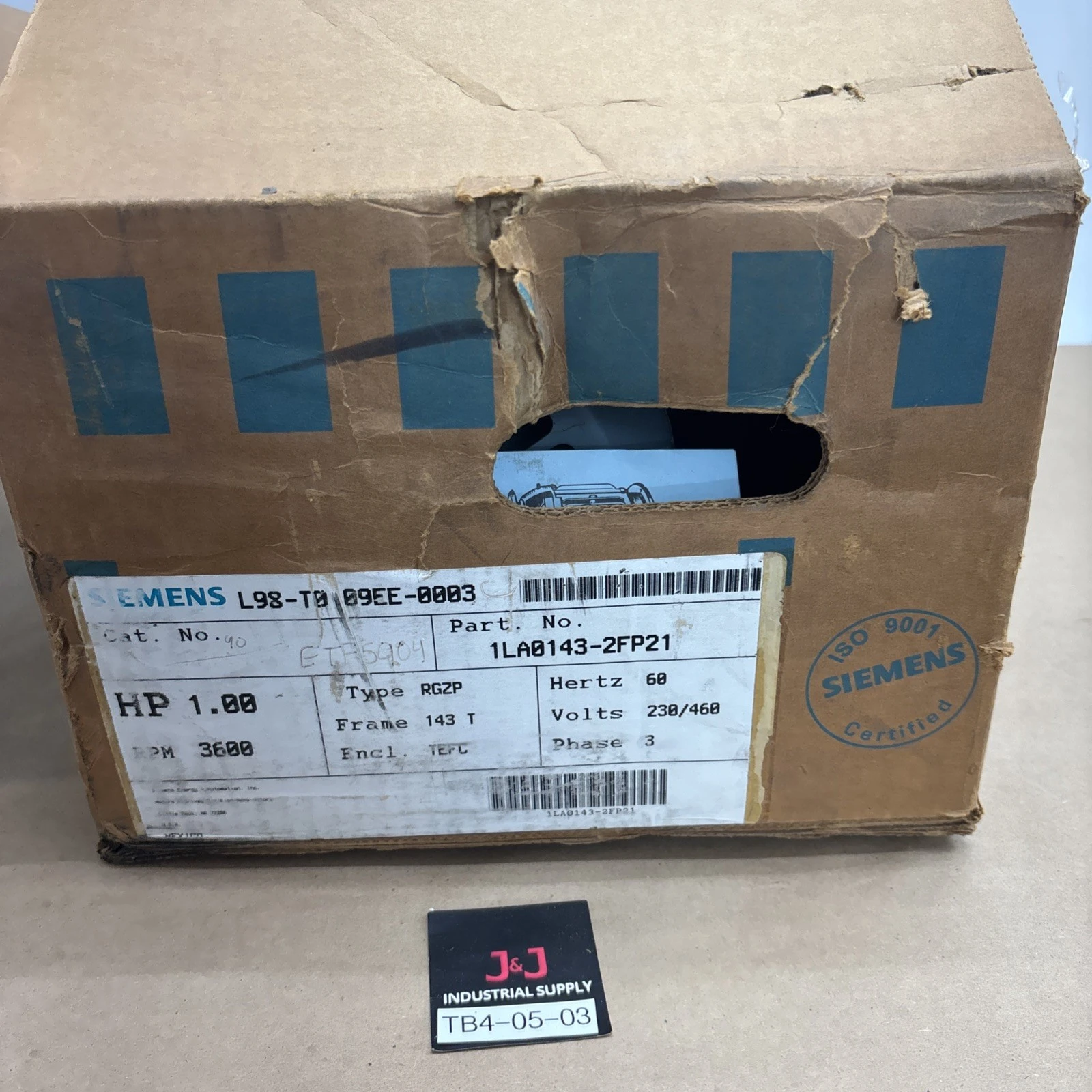 New | in-Stock Siemens 1LA0143-2FP21 Motors (misc) Indiana US | J&J Industrial Supply #1341451