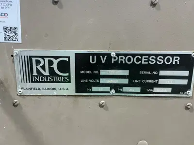 Used RPC INDUSTRIES QC2502 UV Dryers Ohio US | HGR 24 #1547103