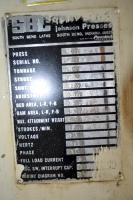 USED SOUTH BEND 60 FWAC