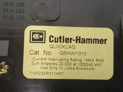 USED CUTLER-HAMMER QBHW1015