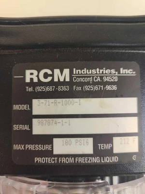 USED RCM INDUSTRIES Does Not Apply