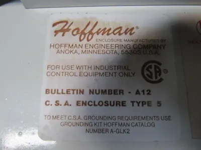 Hoffman 20x24x8" Electrical Enclosure Motor Starter Transformer Control Box