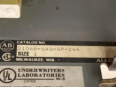 Used ALLEN BRADLEY 2106B-BAB-6P-24R Starters | Surplus Asset Holdings #1204926