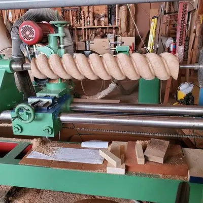 MISCELLANEOUS INVENTORY OF EXOTIC WOOD COLUMN AND SPINDLE ORIGINALS & PATTERNS