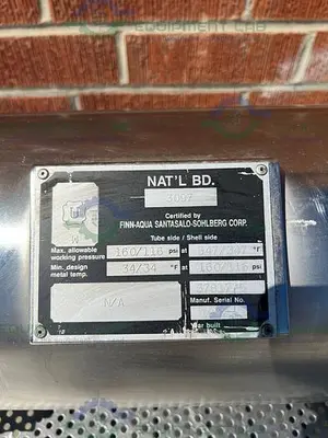 USED FINN-AQUA STAINLESS STEEL  HEAT EXCHANGER  13" X 37"