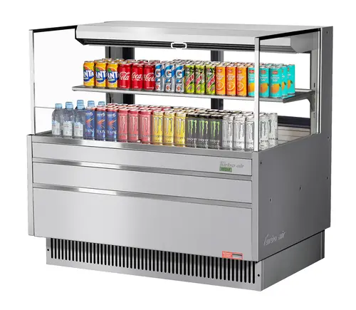 Turbo Air TOM-48L-UFD-S-2S-N 46 3/4" Horizontal Open Air Cooler w/ (2) Levels, 115v