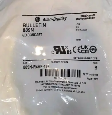 Allen Bradley 889N-R4AF-12F/B Cordset Yellow Loc5D4