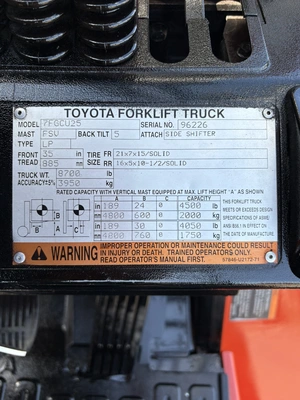 USED 2006 TOYOTA 7FGCU25