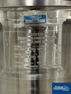 USED Feldmeier 6 Gal Feldmeier Receiver Tank, 316L S/S, 60#