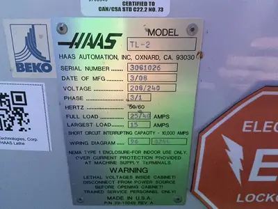 Used 2008 HAAS AUTOMATION TL2 CNC Lathes Ohio US | HGR 24 #1441287
