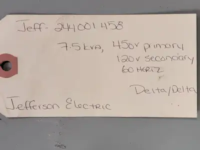 USED 1988 JEFFERSON ELECTRIC 244-001-458