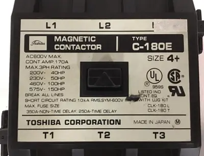 Used TOSHIBA C-180E PLC Contactors Michigan US | Ideal Machinery #1299925