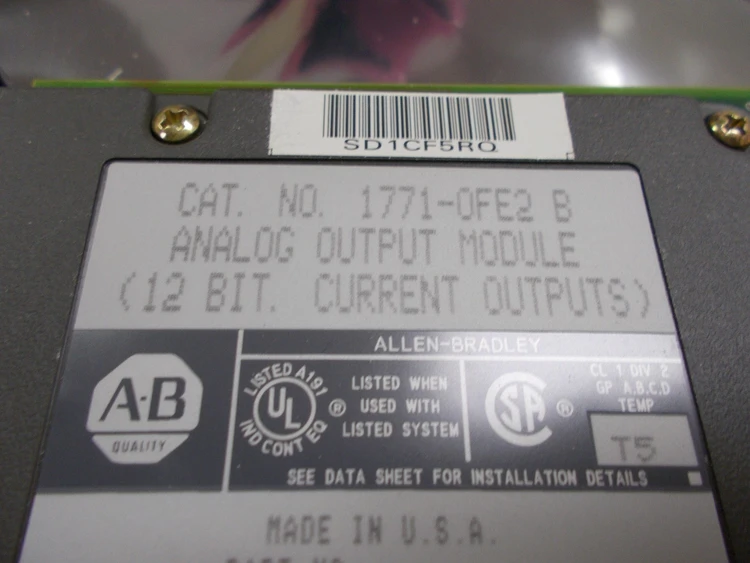 Used Allen-Bradley 1771-0FE2 B  Firmware B Series B PLC Input & Output Arizona US | ASSET CONVERSION SPECIALISTS, INC. #321214