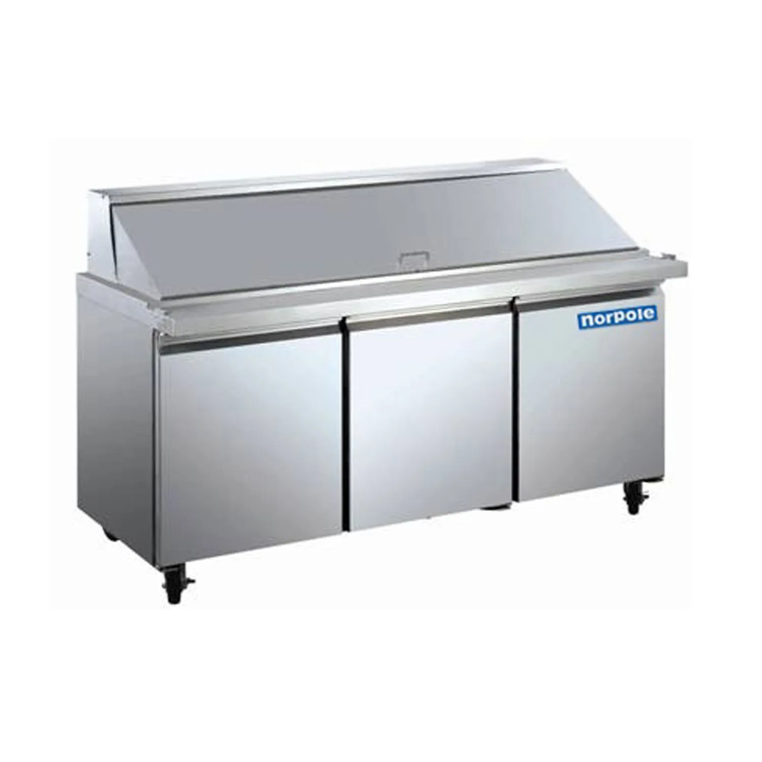 126-0033 Norpole NP3RSWMT 3 Door Self Contained Sandwich/Salad Prep Table Cooler