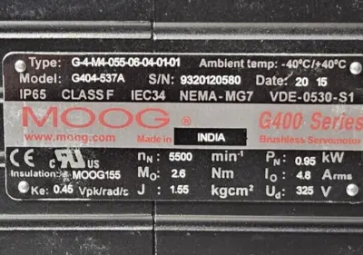 MOOG G404-537A Series 400 Servo Drive loc1E6