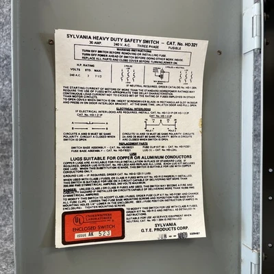 Used SYLVANIA HD321 Misc Electrical & Power Parts California US | Davliegogo LLC #1730774