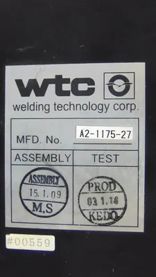 WTC TB98-P01A Data Entry Panel Used