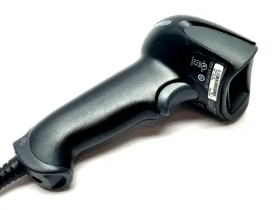 USED KEYENCE REV. F HANDHELD CODE READER, STANDARD, W/ HR-1C3RC COMM. CABLE