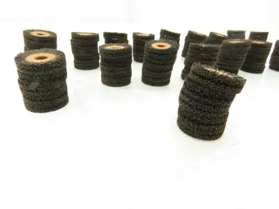 Horsehair Brush Polishing Wheel 1" Dia x 1/4" Bore Copper Center  Lot of 100