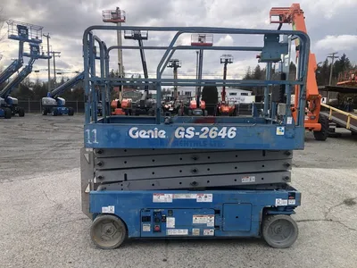 Used 2007 GENIE GS-2646 ELECTRIC SCISSOR LIFT Scissor Lifters Alberta CA | Adcock Equipment #1418068