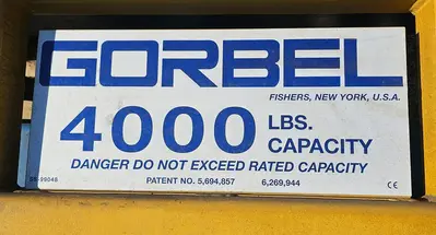 USED 2015 GORBEL 4000 LB FREESTANDING CRANE
