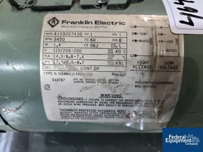 USED FRANKLIN ELECTRIC (2) Electric Motors