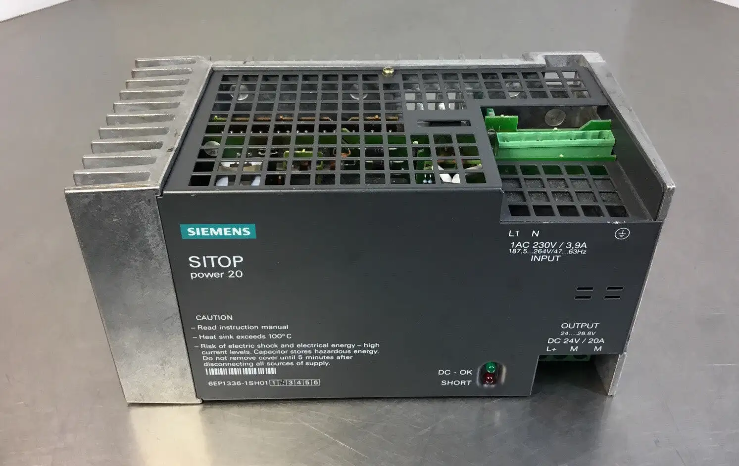 Siemens 6EP1336-1SH01 SITOP power 20 Power Supply Out: 24VDC 20A 4B