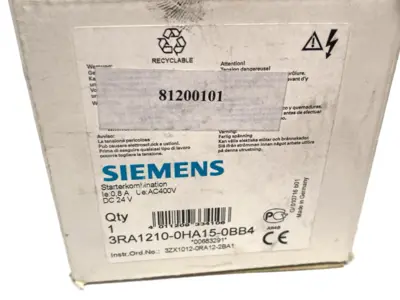 New | in-Stock Siemens Fuseless Reversing Starter Combination 400VAC 24VDC Starters Michigan US | Maverick Industrial Sales #1401770