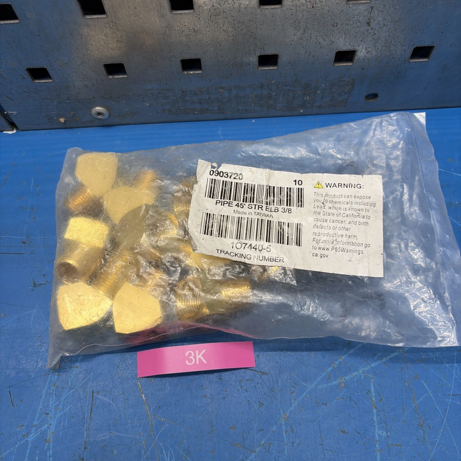 BAG OF 10 BRASS PIPE TREAD STR ELB 3/8 Fast Shipping + Warranty