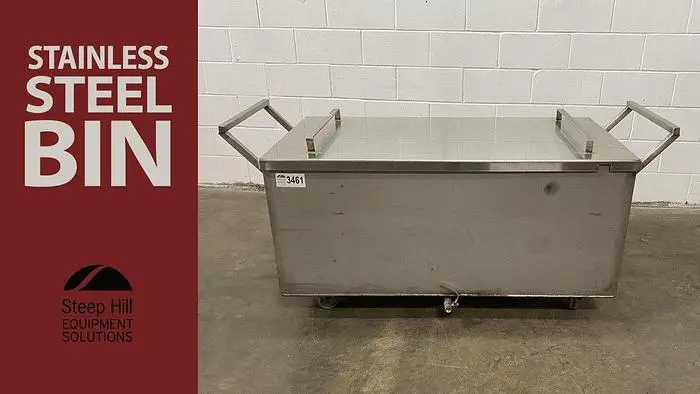SS Heavy Duty Lidded Bin