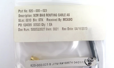 L-Com SCM BIAS Routing Cable Assembly RF Coaxial Cable PN 820-000-023