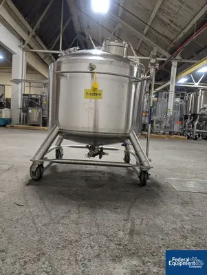 USED DCI 400 Liter DCI Jacketed Receiver Tank, 316L S/S, 45/125#
