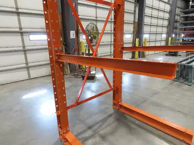 Cantilever Rack 2 W6-9 Post 2 Shelf 1-Side 96" 8' Upright 53"W 48" Arms 1620#