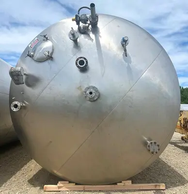 Tank, 15,000 Gallon, Vertical, 304L Stainless Steel, ASME, #5991729