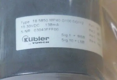NEW KUBLER/ TURCK T8.5850.MP40.G102/DG112 ENCODER K180337