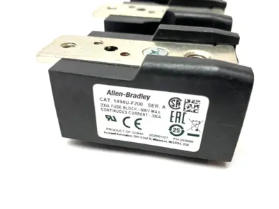 USED ALLEN-BRADLEY SER. A TRAILER FUSE BLOCK, 600V 200A