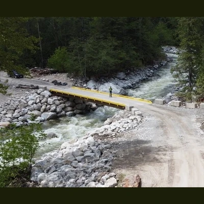 16ft Wide x 80ft Long L-100 Portable Steel Bridge
