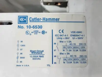 USED CUTLER-HAMMER AN16KNO